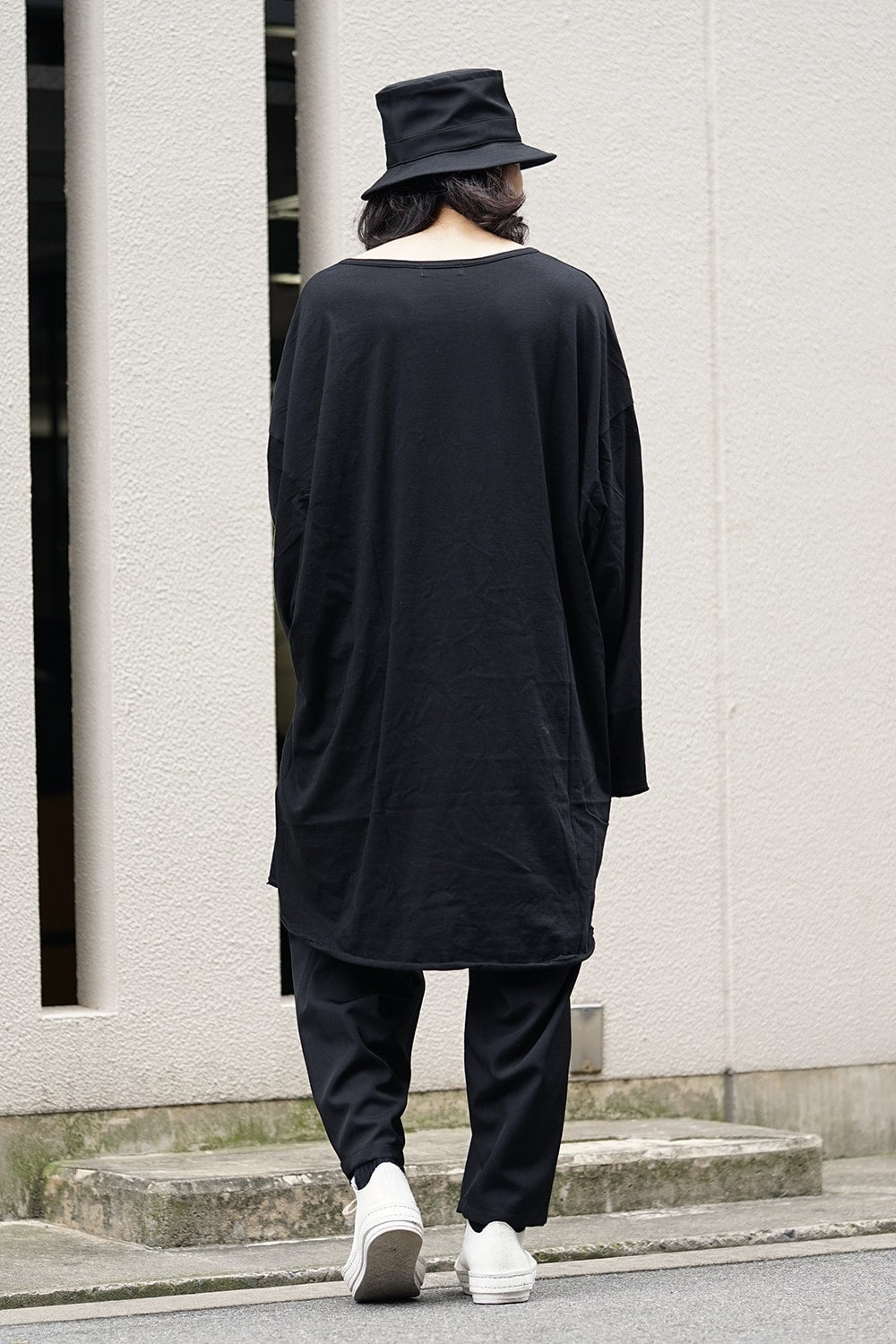 Crew Neck Oversized Long Sleeve T-shirt B