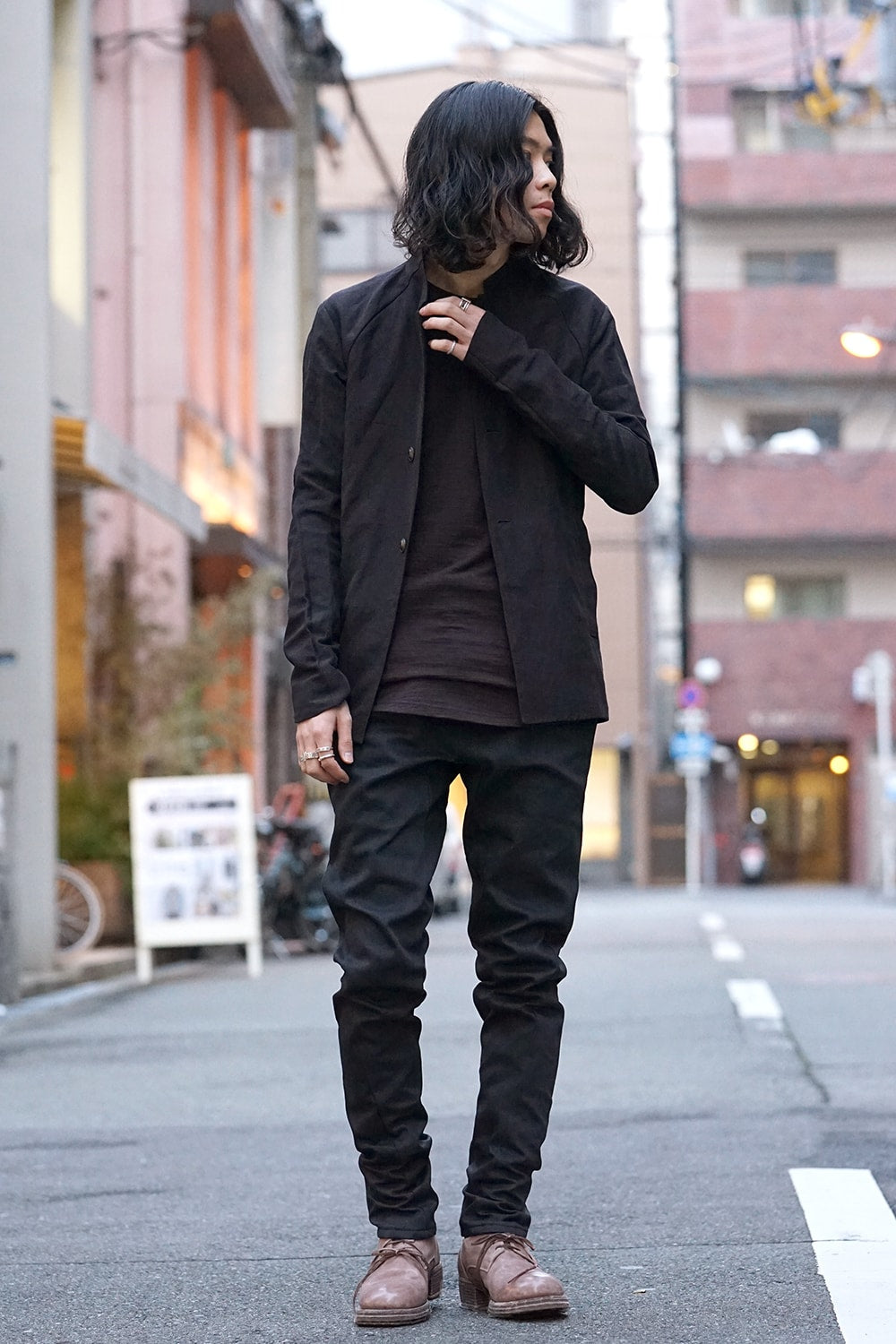 Jacket Cotton Linen Check Bordeaux