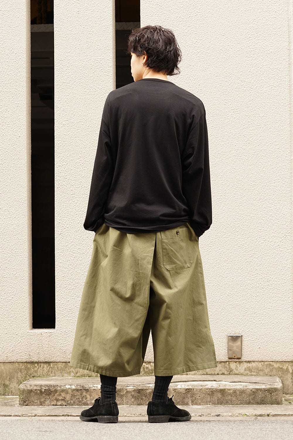 Left wrap pants Kahki