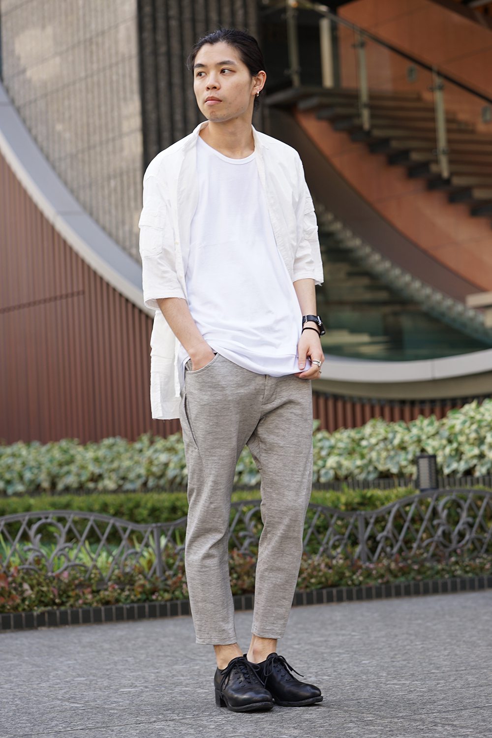 Hanging Inlay Cropped Pants