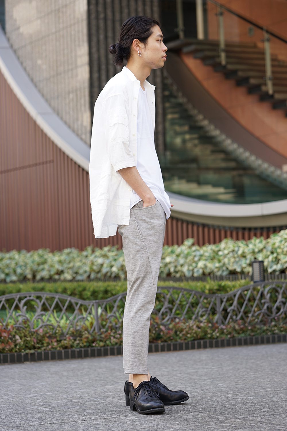 Hanging Inlay Cropped Pants