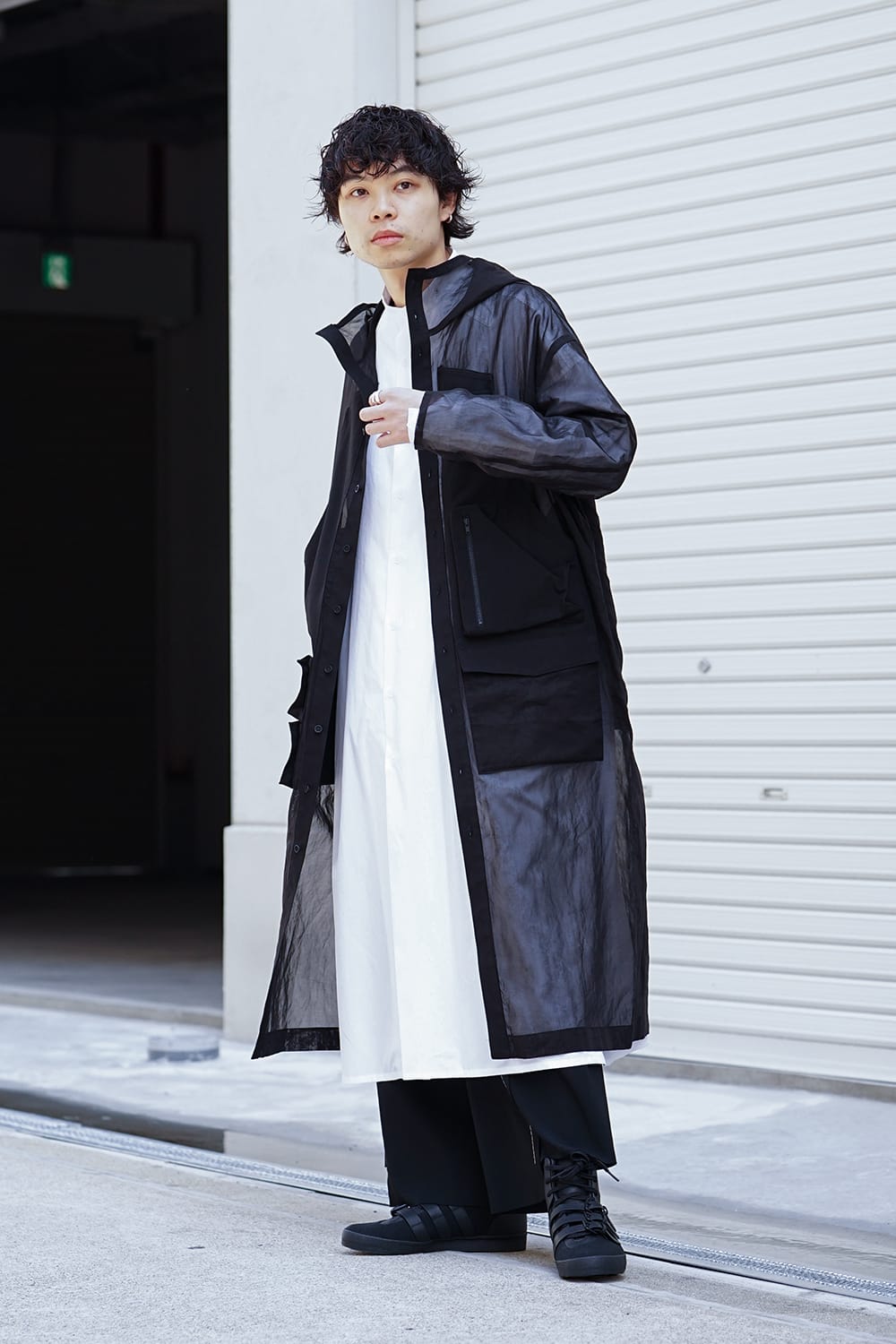 Multi Pocket Hoodie Coat