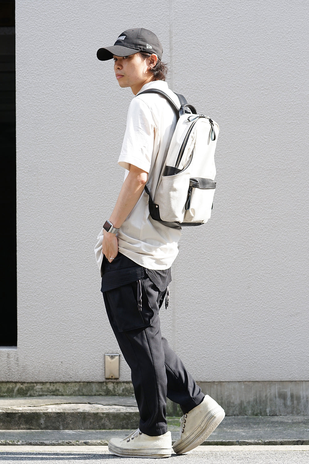 tower Ruck - Linen×Steer Leather Natural