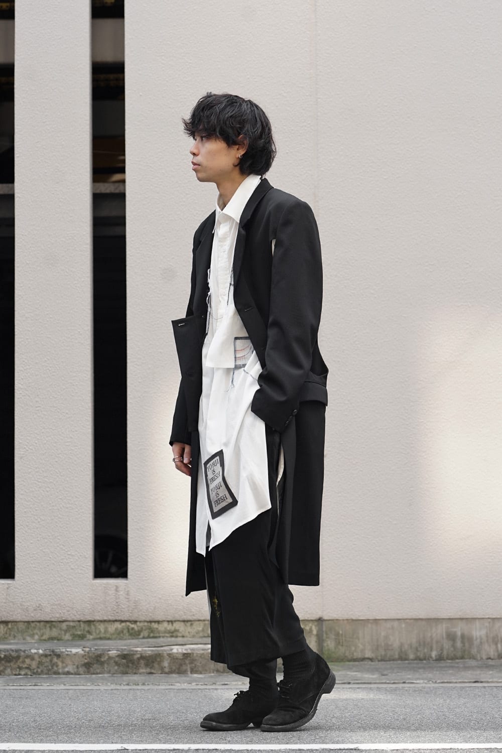 Pierced Design Long Jacket