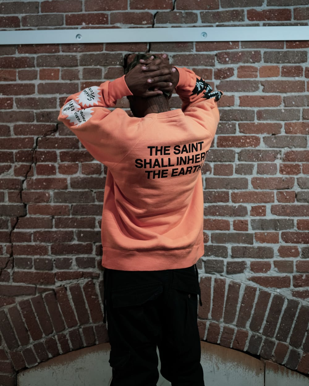 DENIM TEARS × ©SAINT M×××××× "SAINT TEARS" MILK PACK Raglan sleeve Sweat shirt