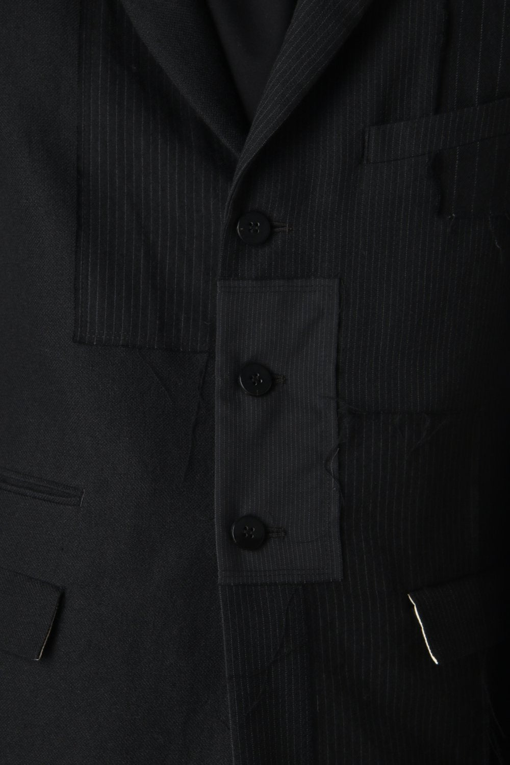 Peaked Lapel Patchwork Jacket