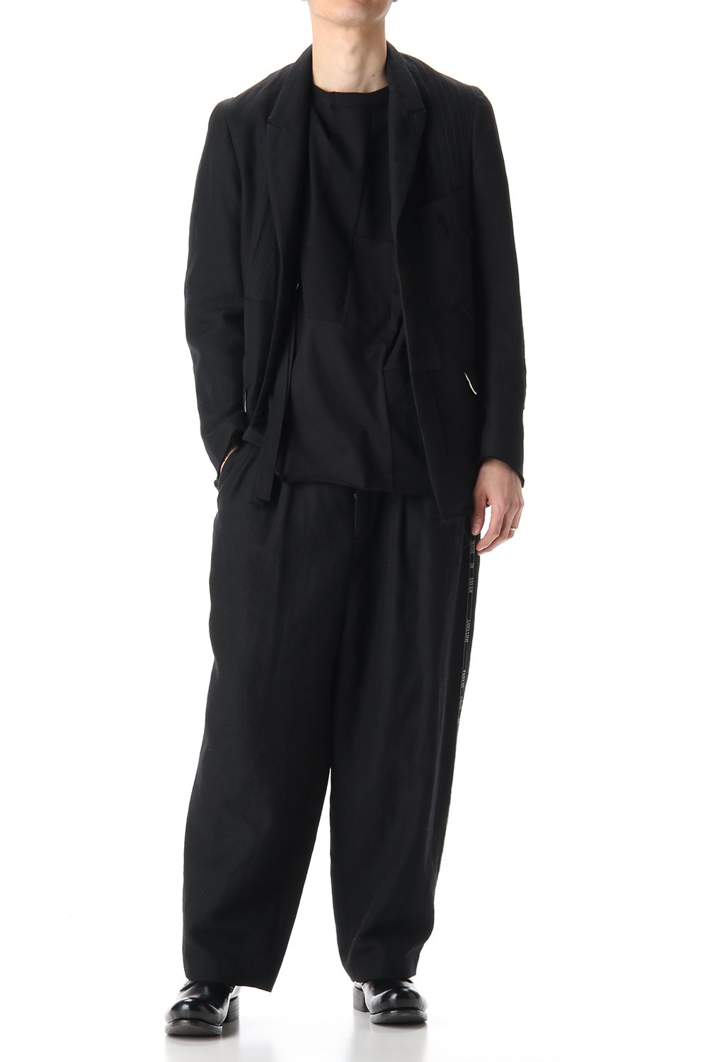 Peaked Lapel Patchwork Jacket