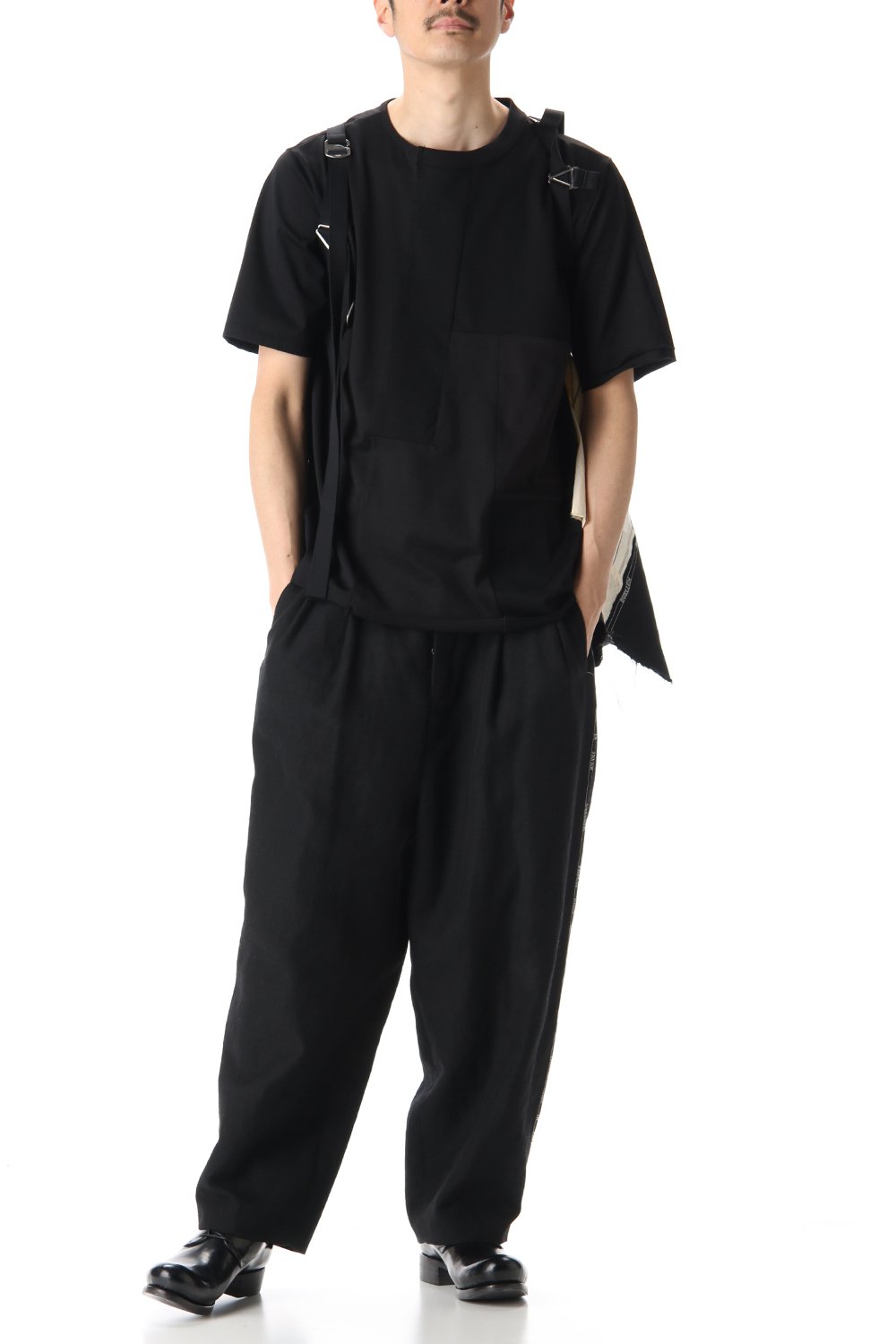 Peaked Lapel Patchwork Jacket