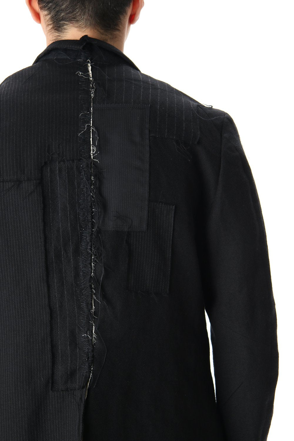 Peaked Lapel Patchwork Jacket