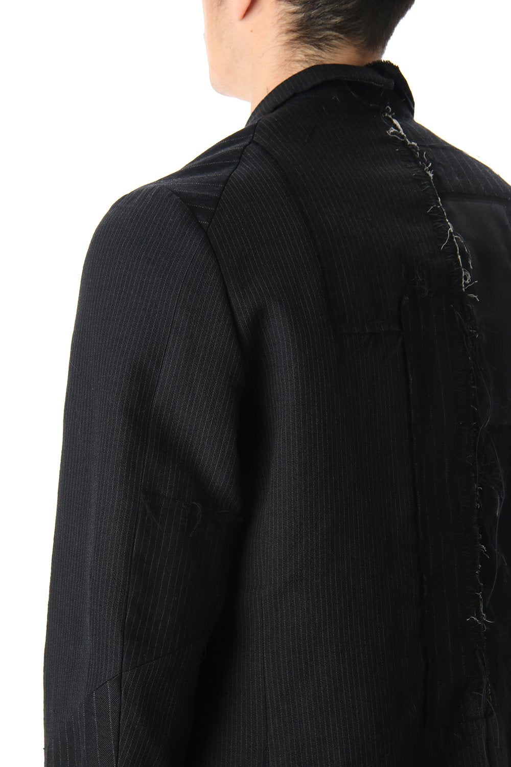 Peaked Lapel Patchwork Jacket