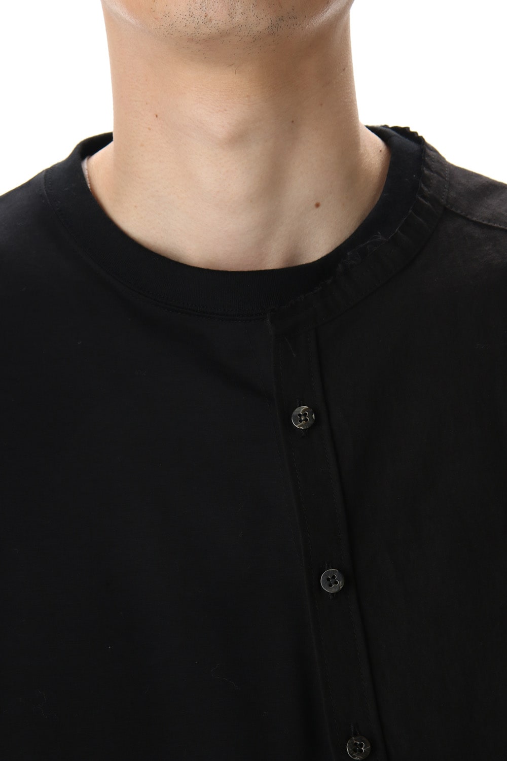 Asymmetric Collarless Shirt