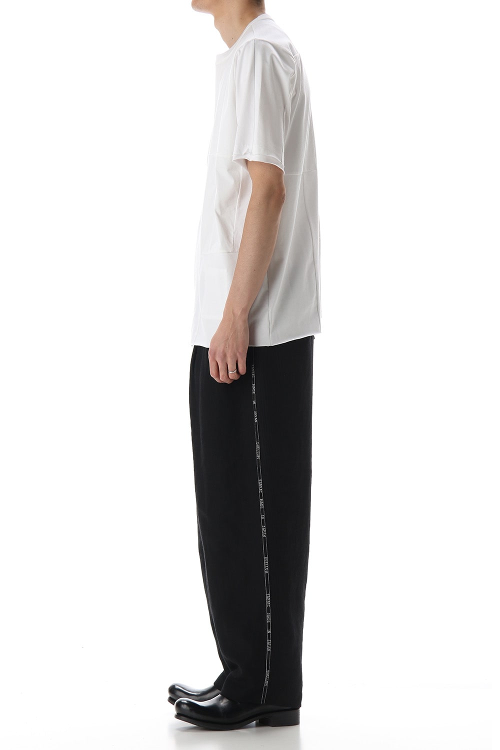 Patchwork Back Seamed T-Shirts White