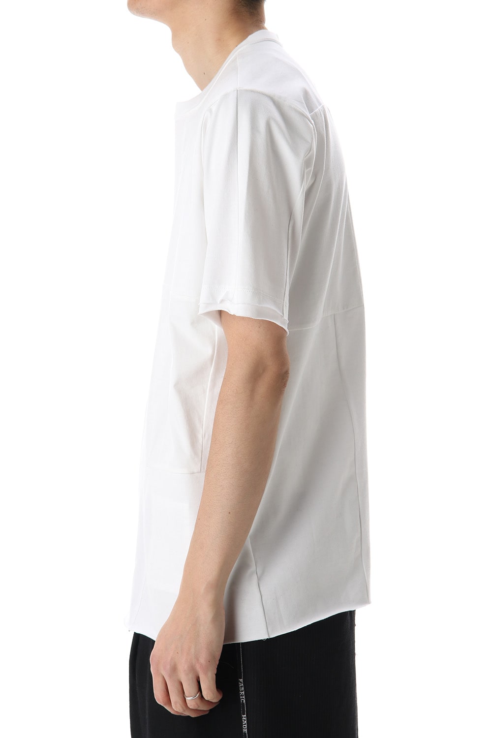 Patchwork Back Seamed T-Shirts White