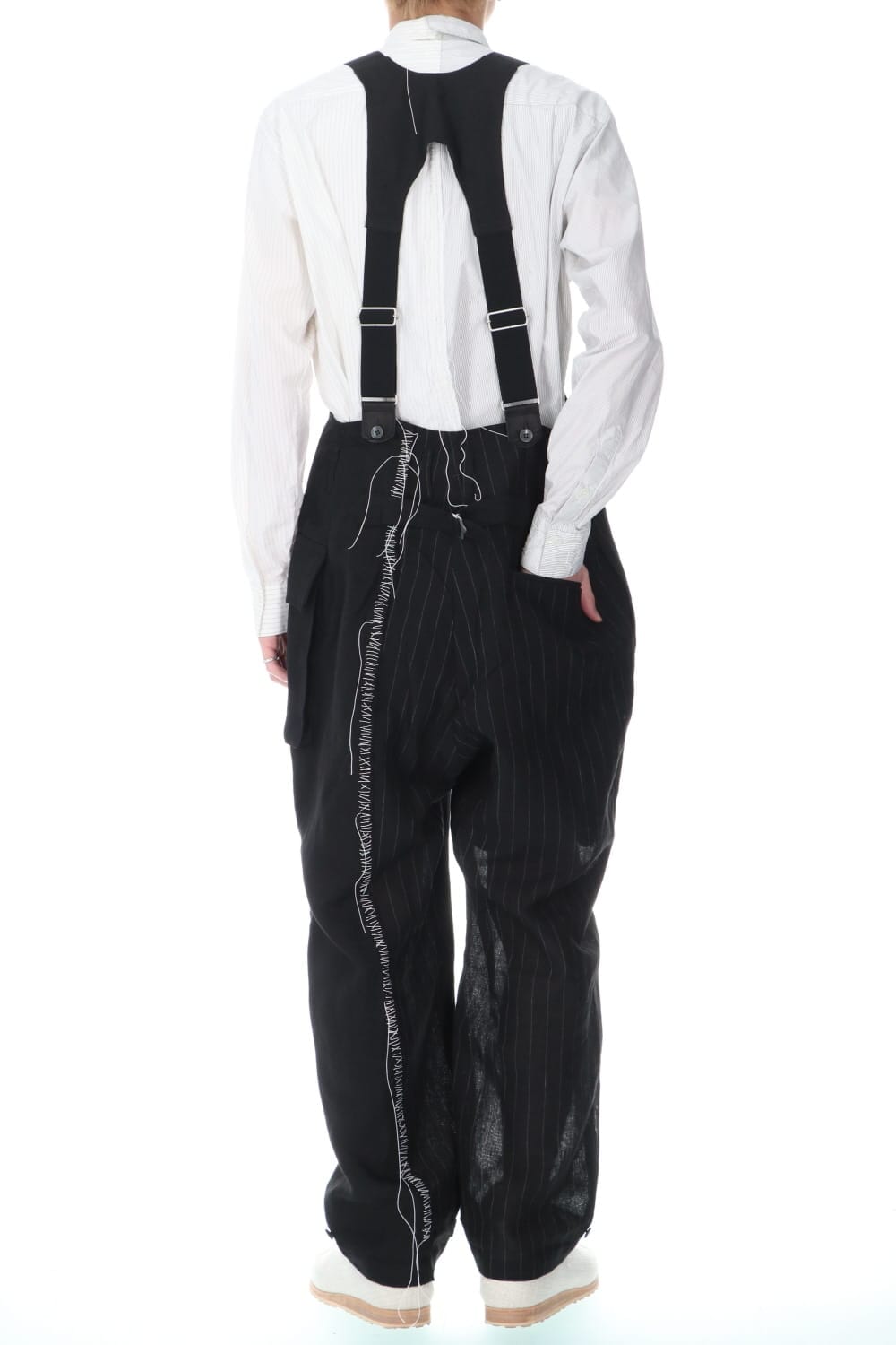 Stripe Paneled Overall