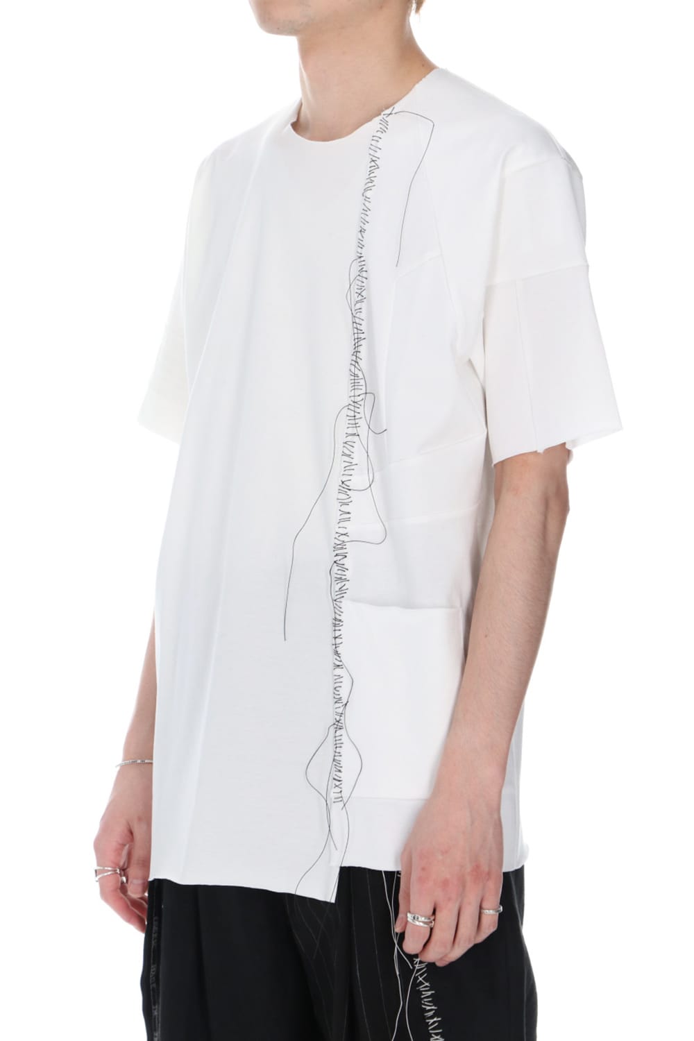 Hand Stitch Side Pocket T-shirts