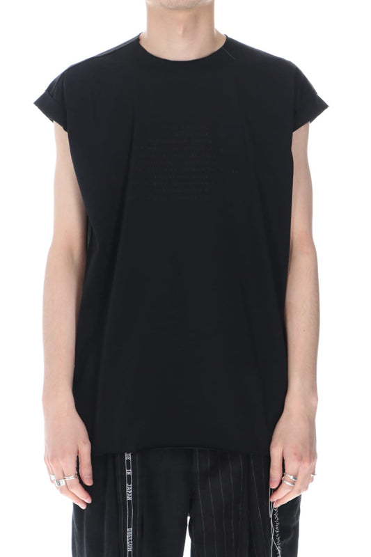 Embroidery French Sleeve T-shirts Black