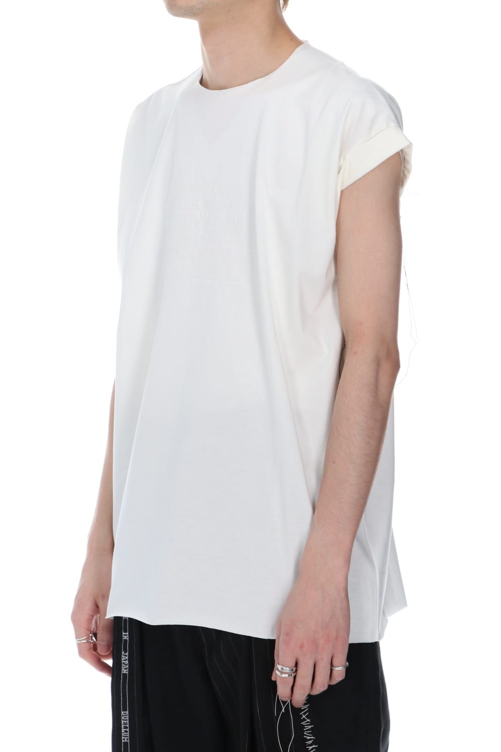 エンブロイダリー フレンチスリーブ T-シャツ ホワイト