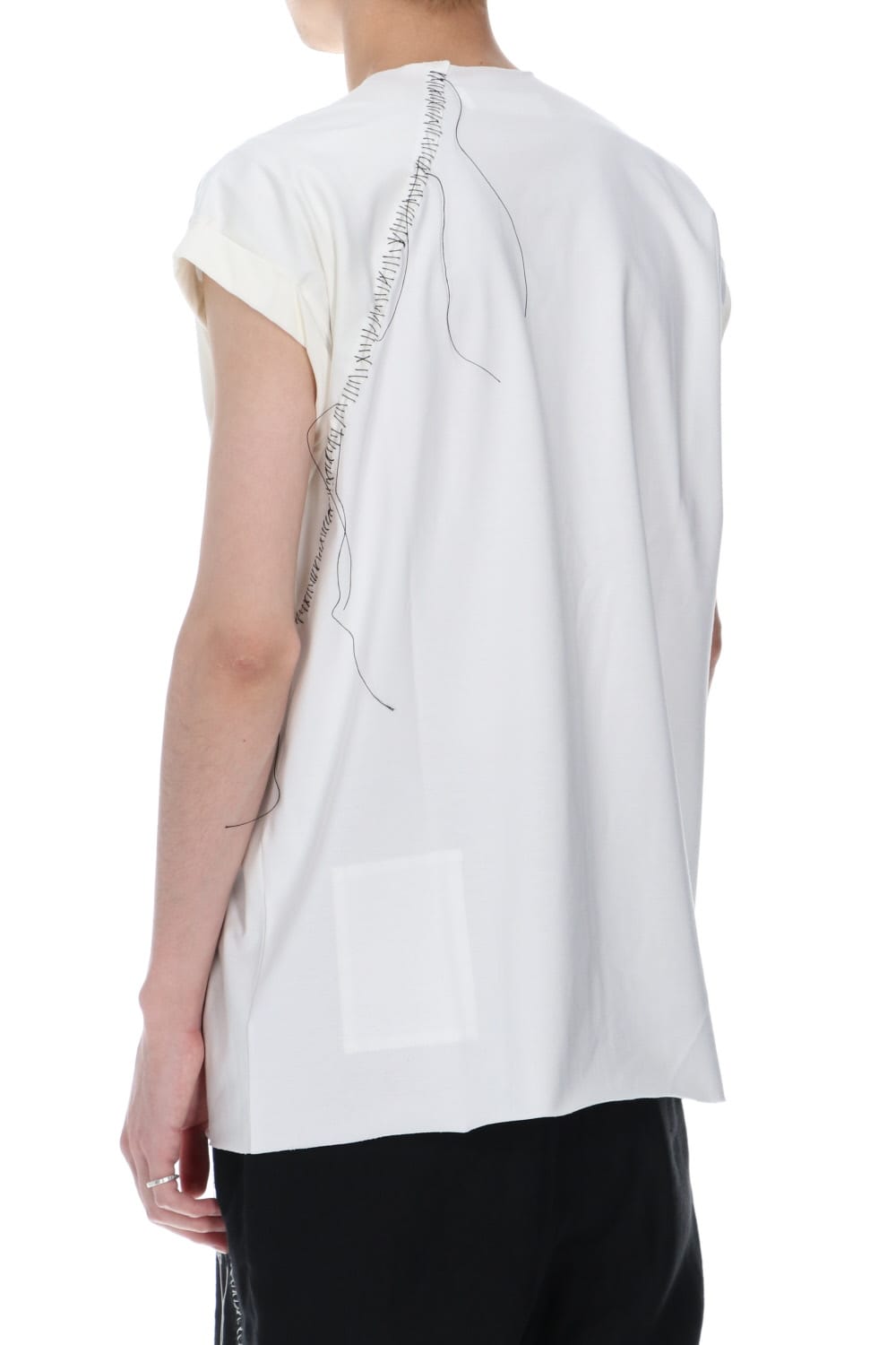 エンブロイダリー フレンチスリーブ T-シャツ ホワイト