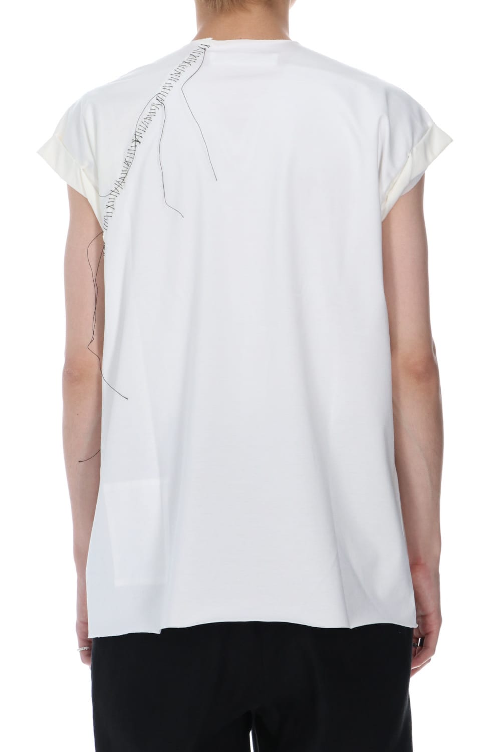 エンブロイダリー フレンチスリーブ T-シャツ ホワイト