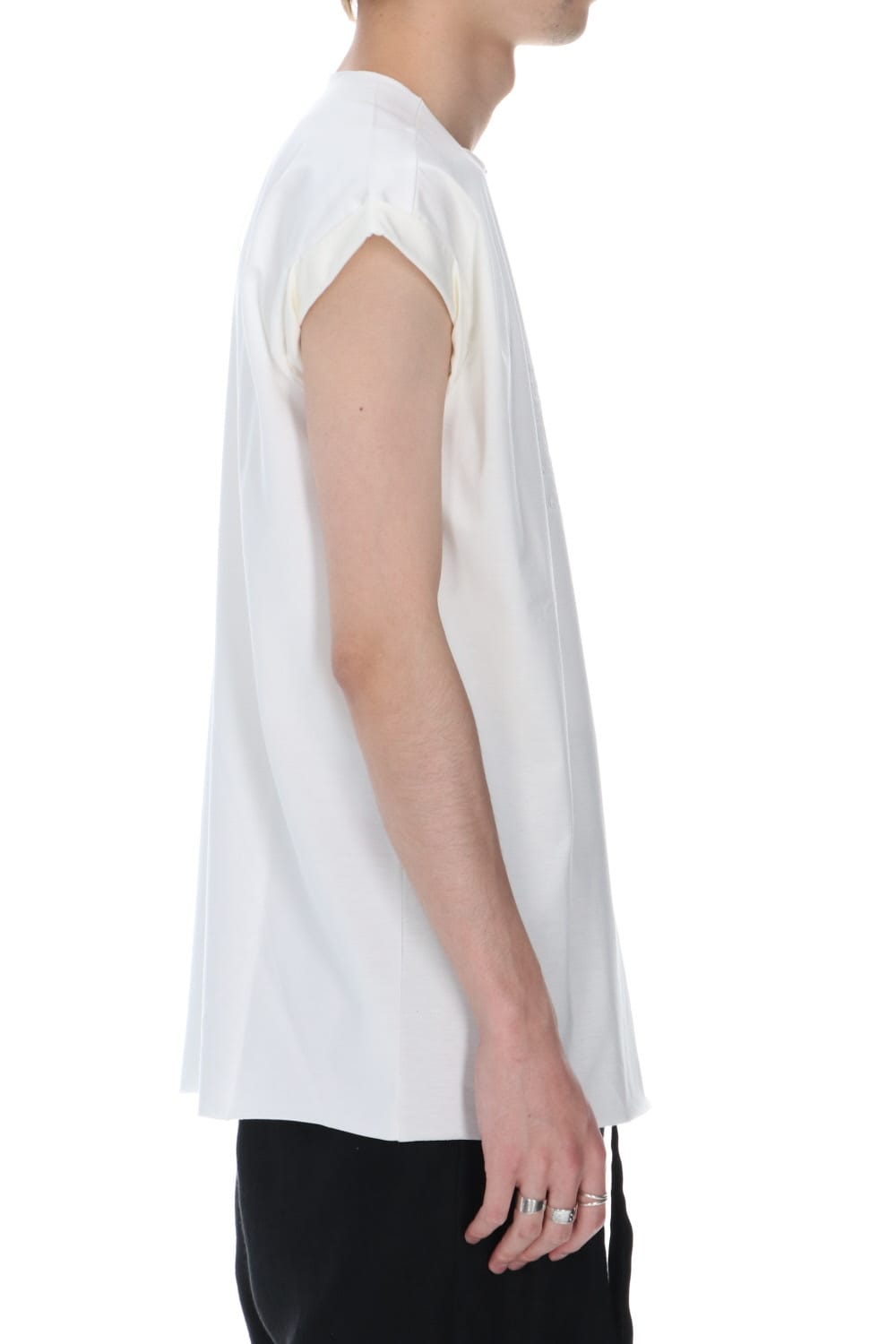 エンブロイダリー フレンチスリーブ T-シャツ ホワイト