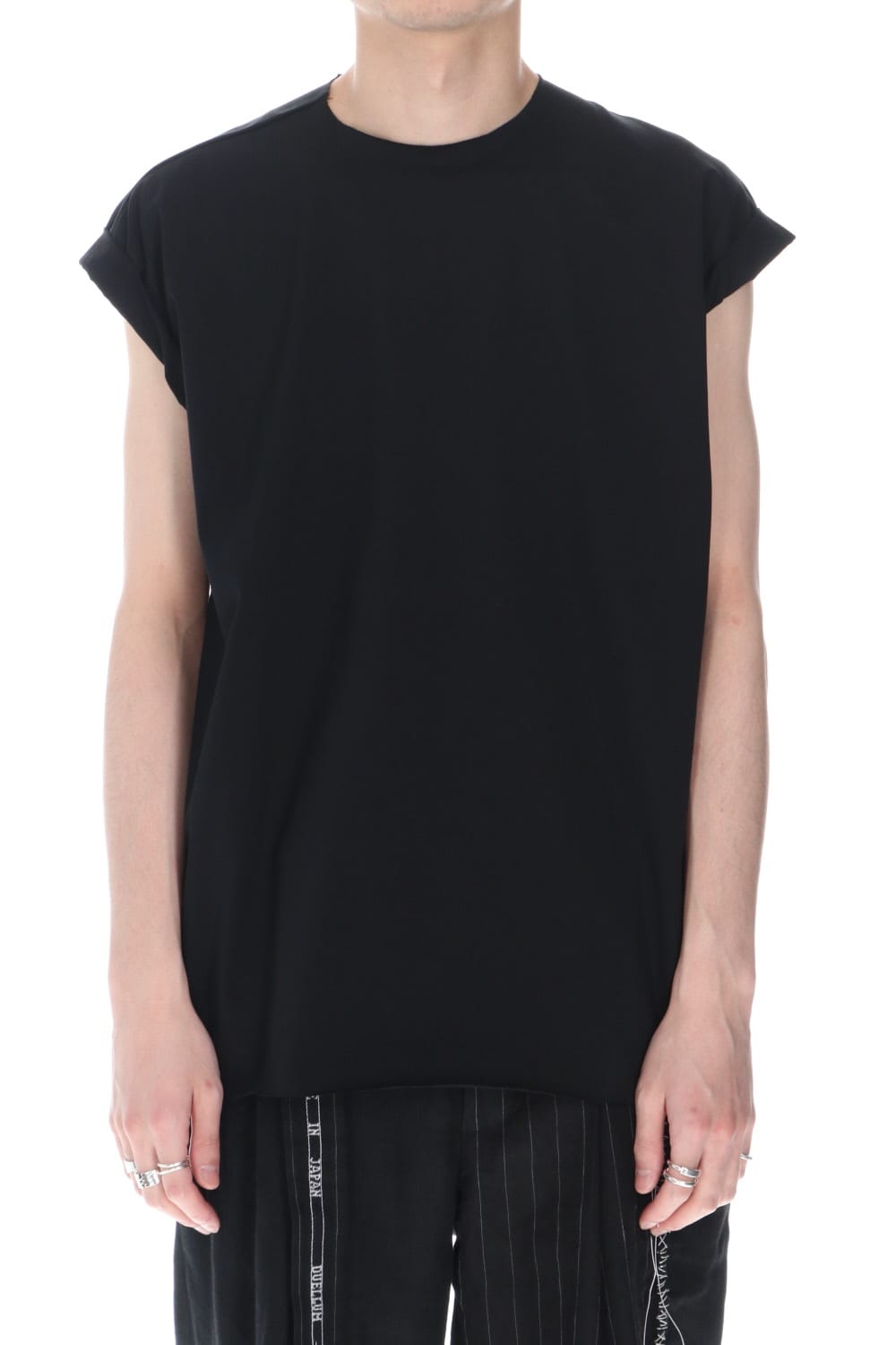 フレンチ スリーブ Tシャツ ブラック