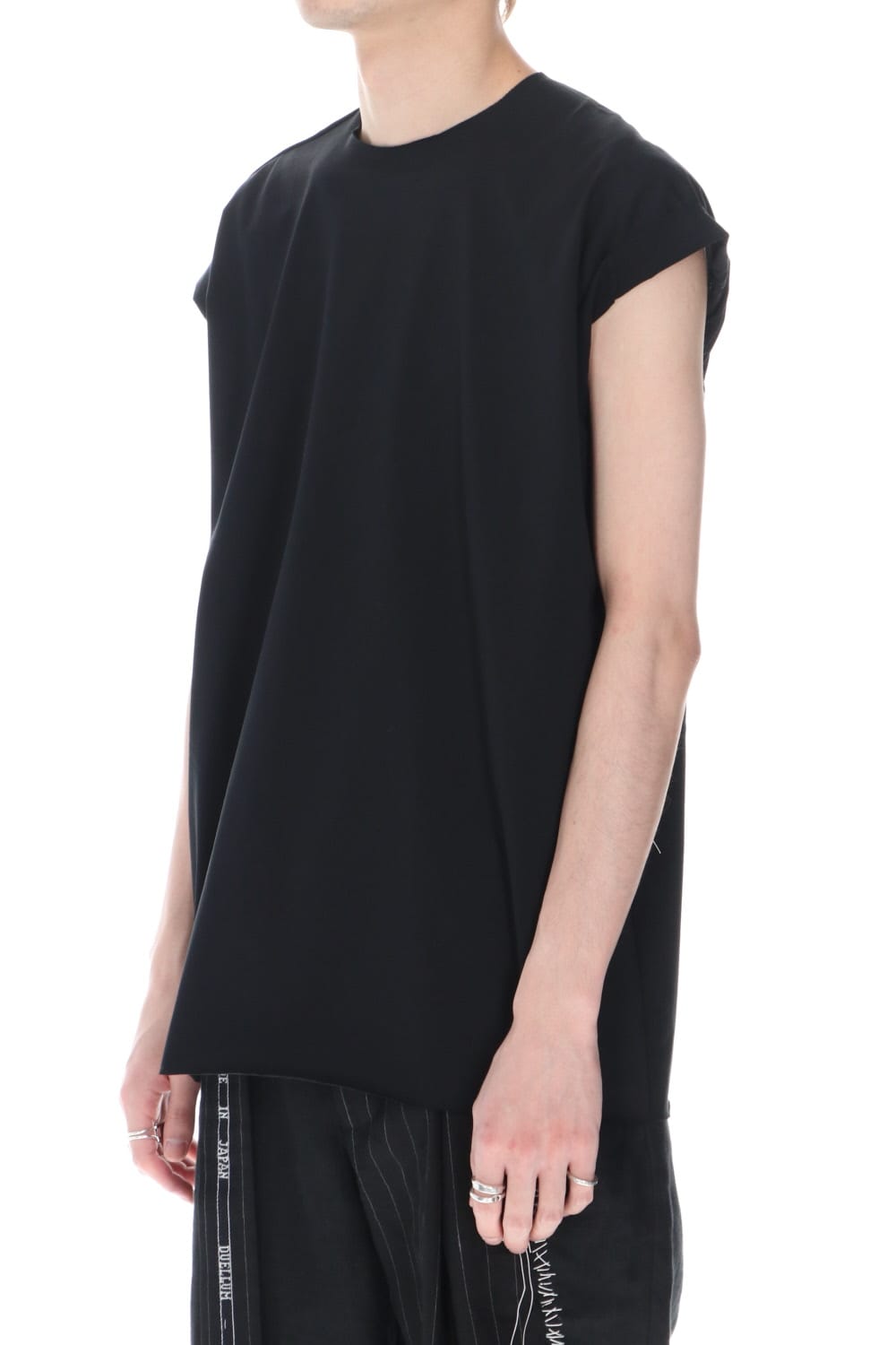 フレンチ スリーブ Tシャツ ブラック