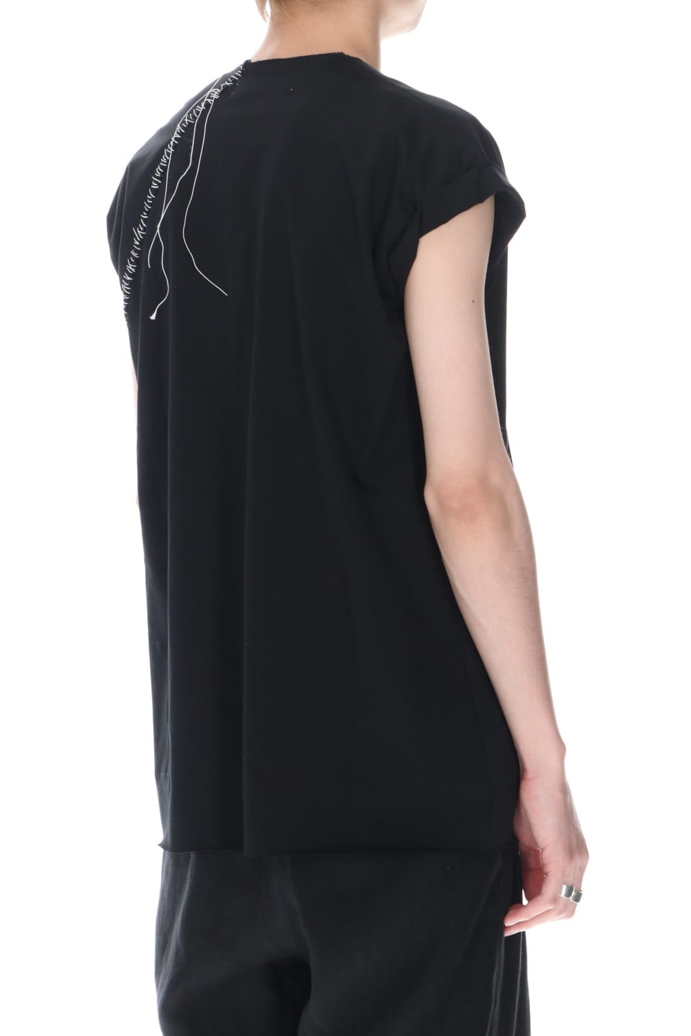 フレンチ スリーブ Tシャツ ブラック