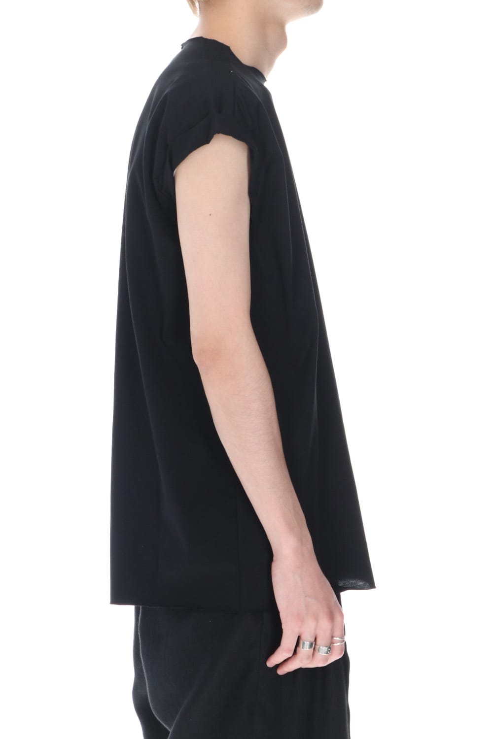 フレンチ スリーブ Tシャツ ブラック