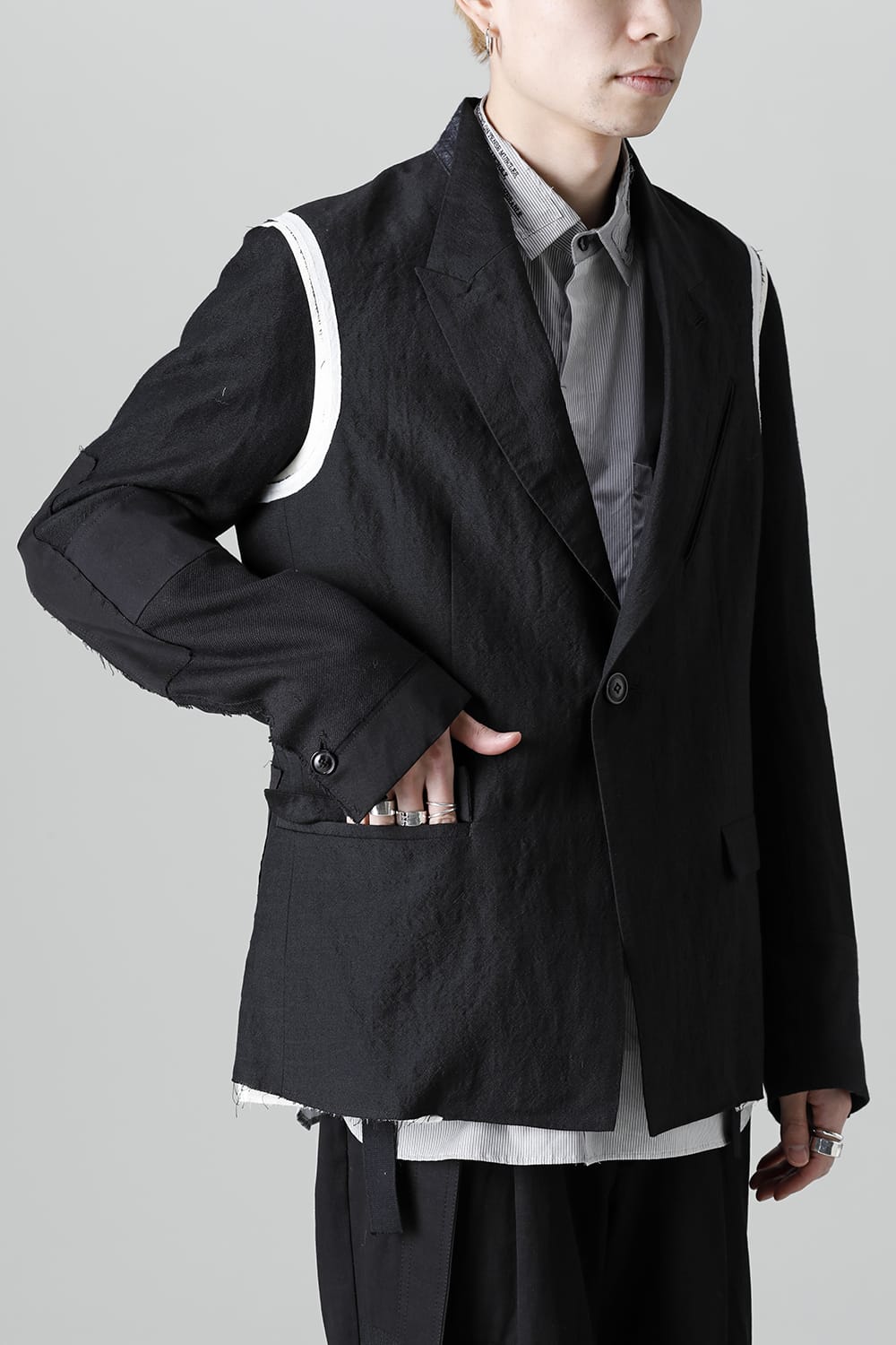 Jacket  Black / White Stitch