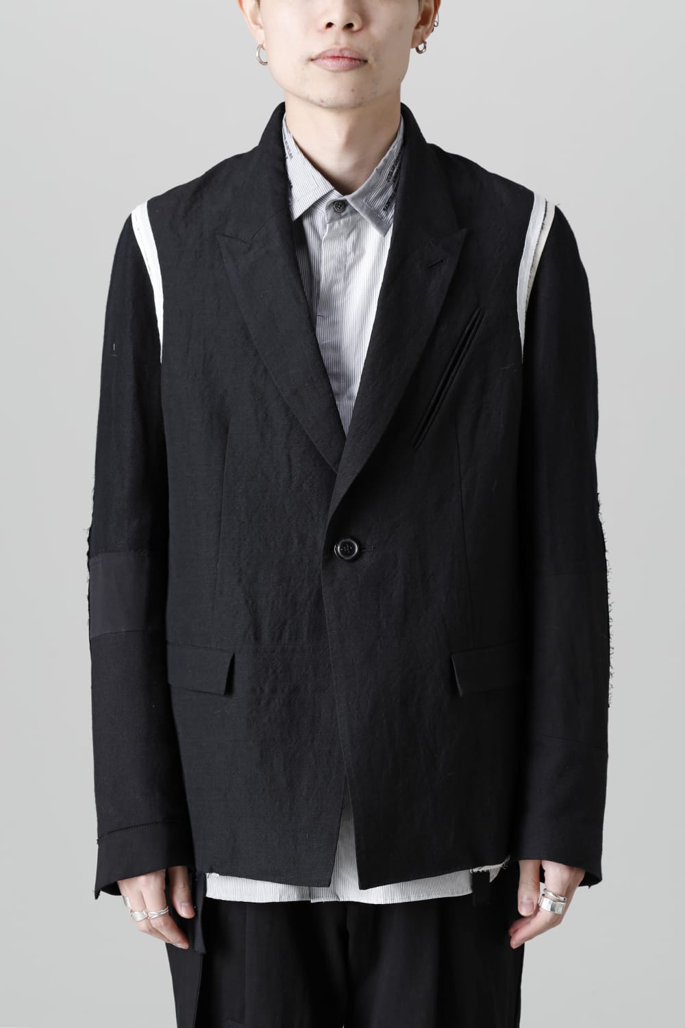 Jacket  Black / White Stitch