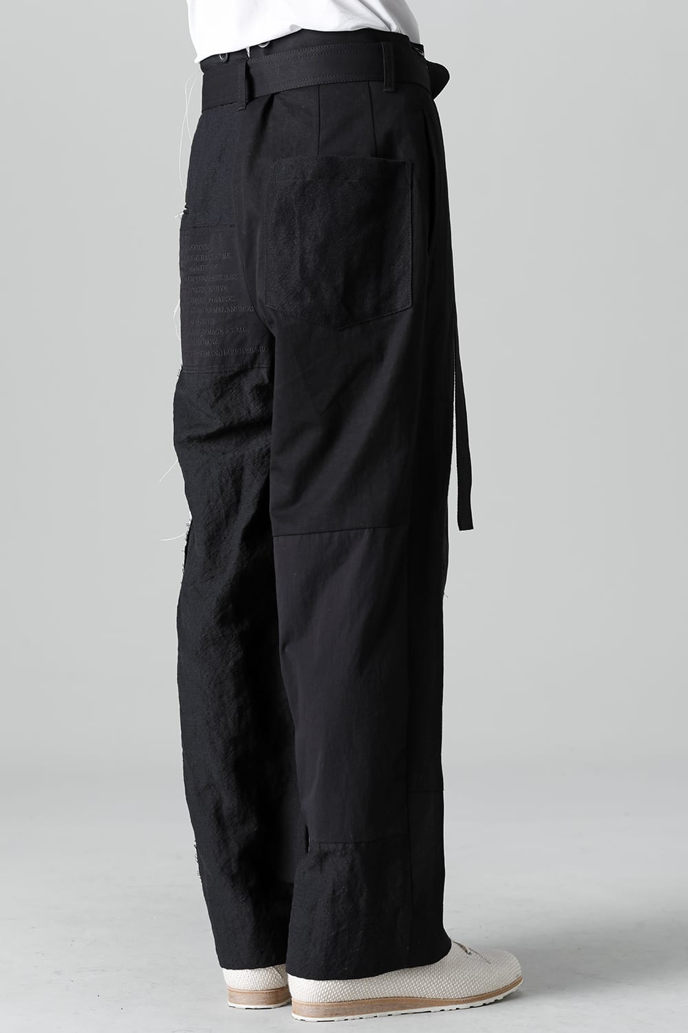 Pants Black / White Stitch