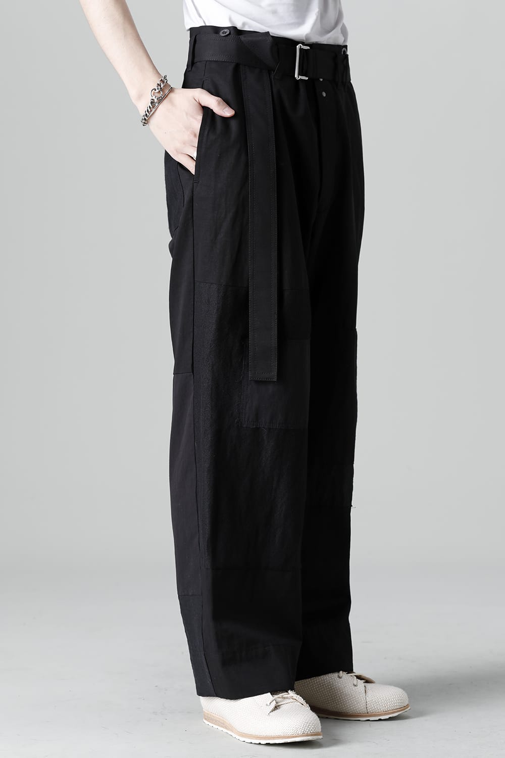 Pants Black / White Stitch