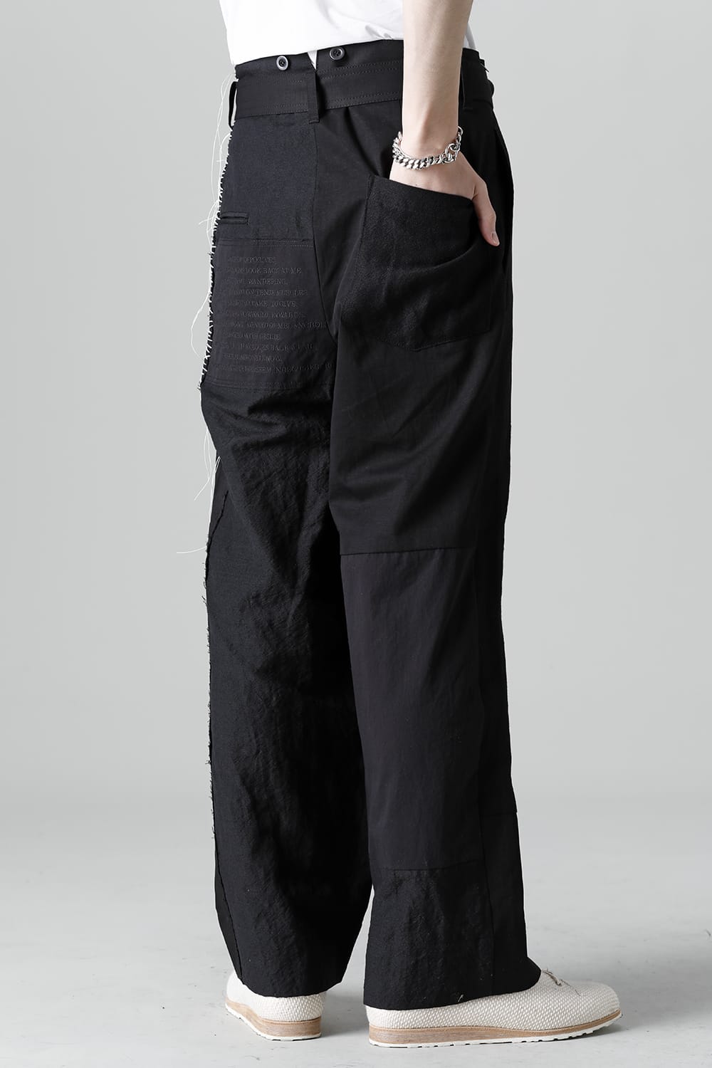 Pants Black / White Stitch