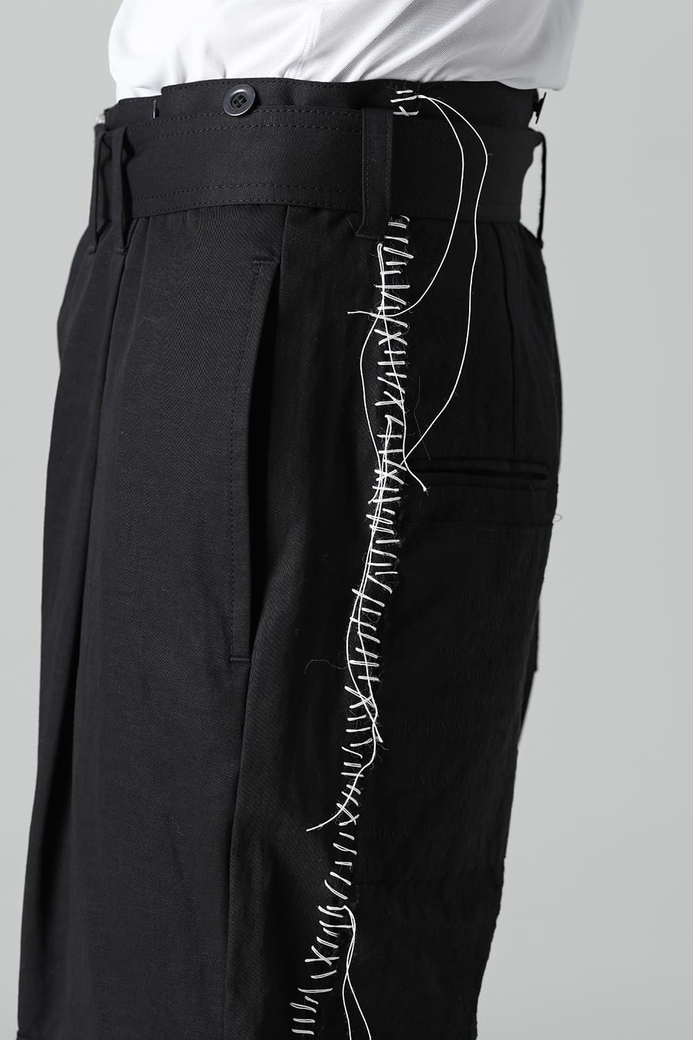 Pants Black / White Stitch