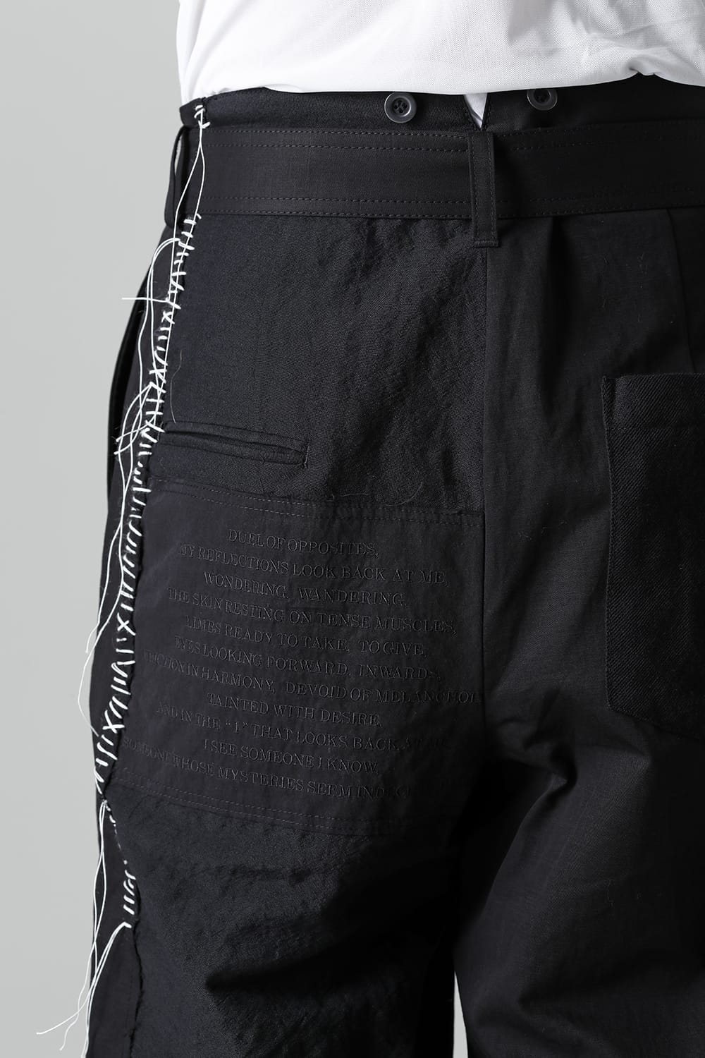 Pants Black / White Stitch