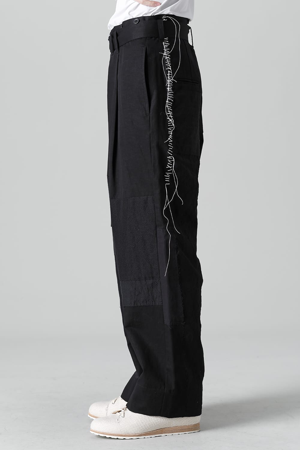 Pants Black / White Stitch