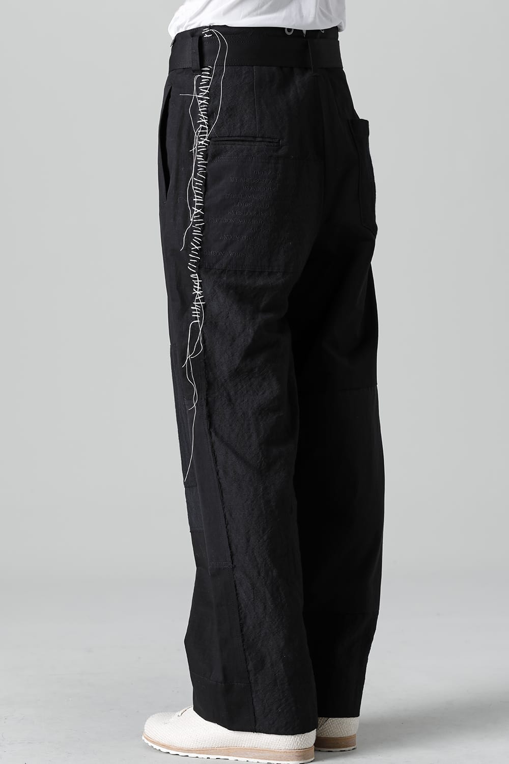 Pants Black / White Stitch