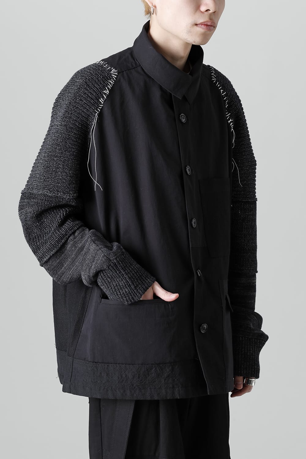 Jacket  Black / White Stitch