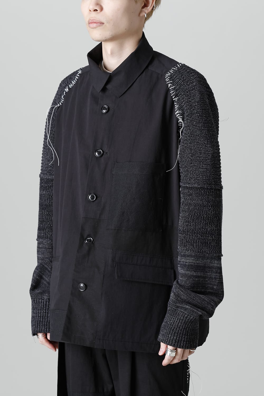 Jacket  Black / White Stitch