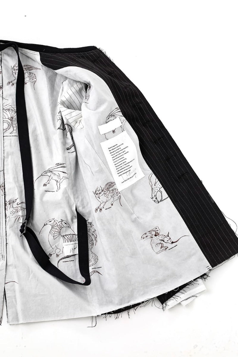 Patched Bandcollar Jacket