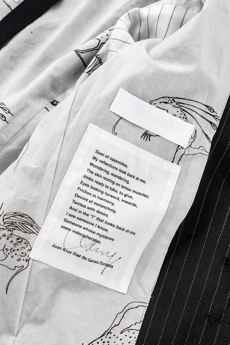 Patched Bandcollar Jacket