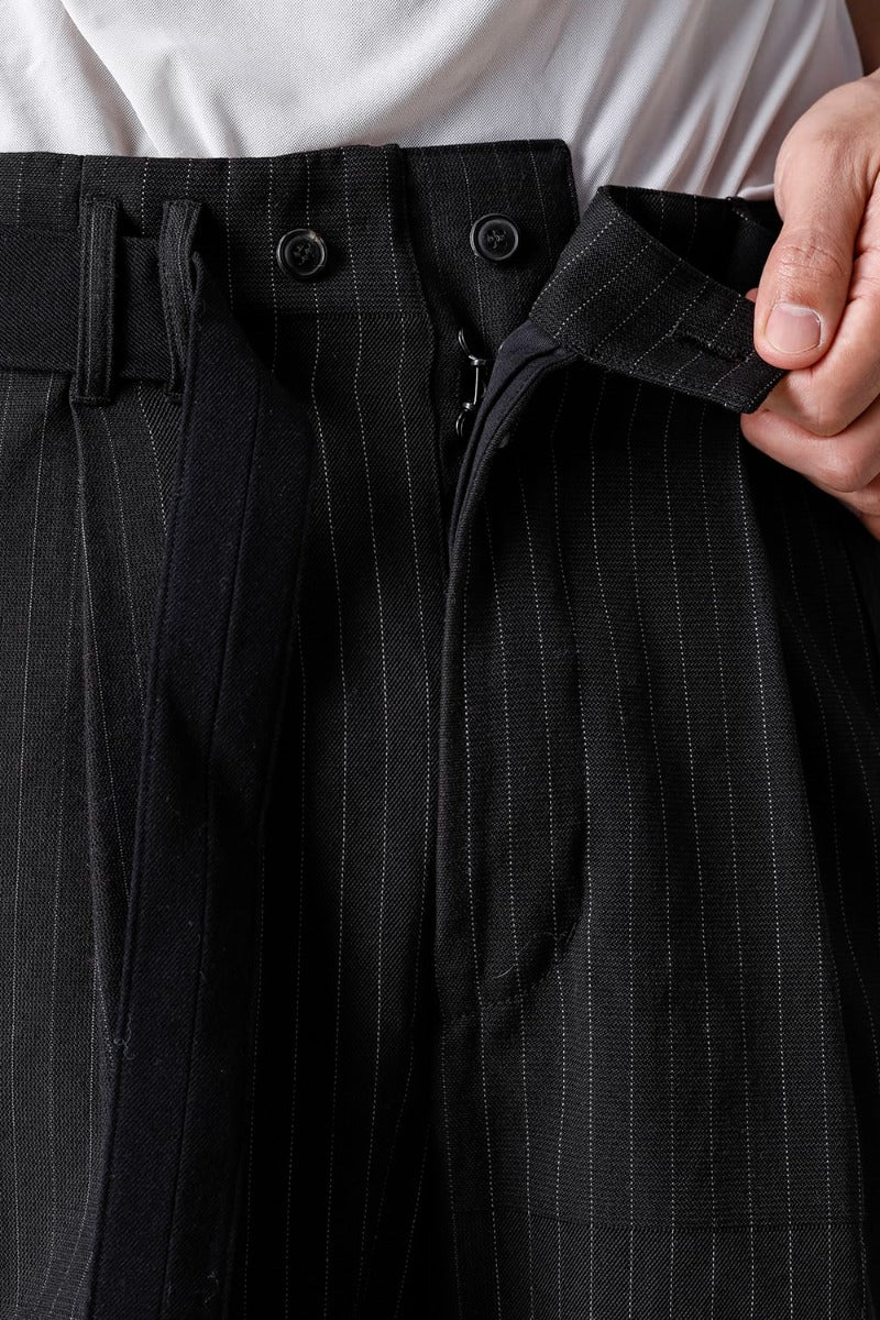 Patched Wide Cropped Trousers