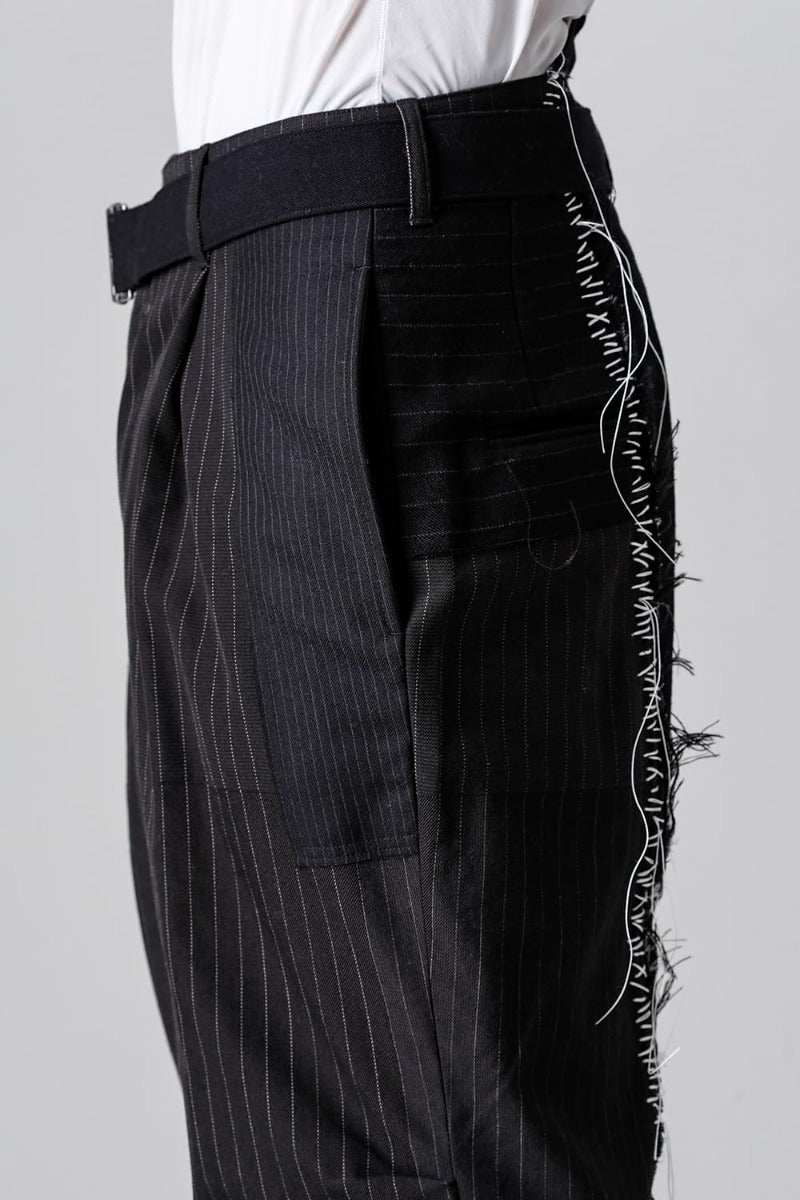 Patched Wide Cropped Trousers