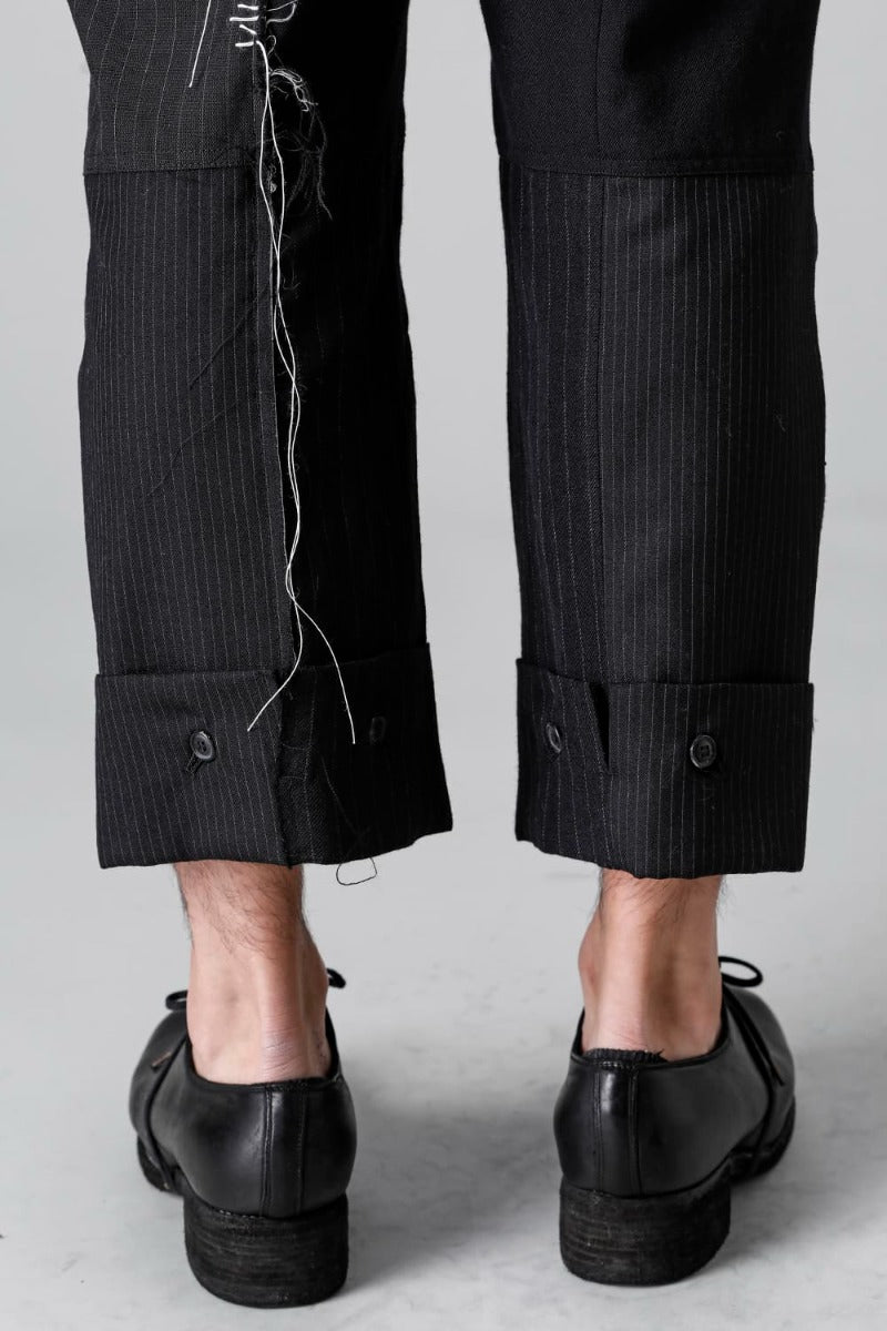 Patched Wide Cropped Trousers