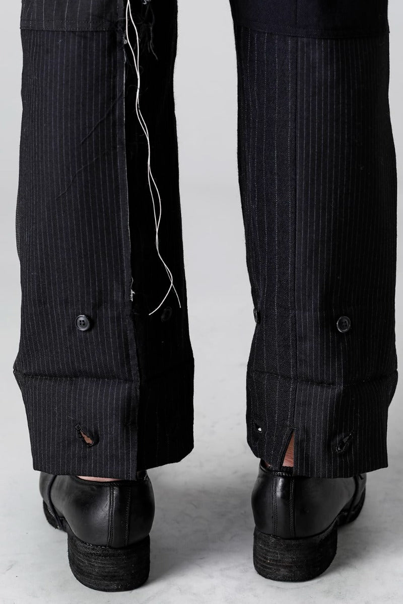 Patched Wide Cropped Trousers