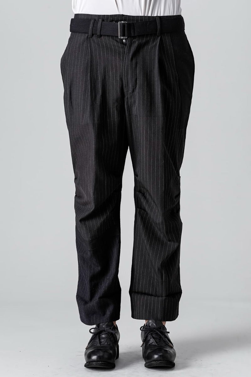 Patched Wide Cropped Trousers