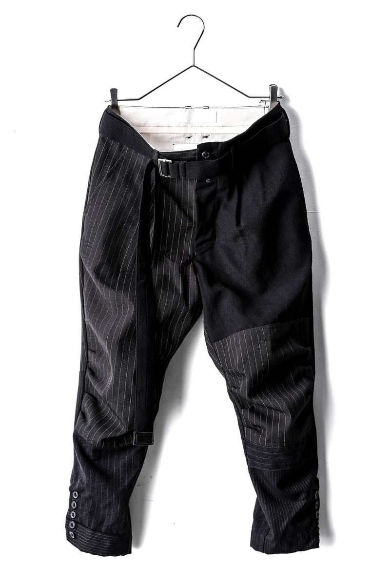 Patched Slim Cropped Trousers