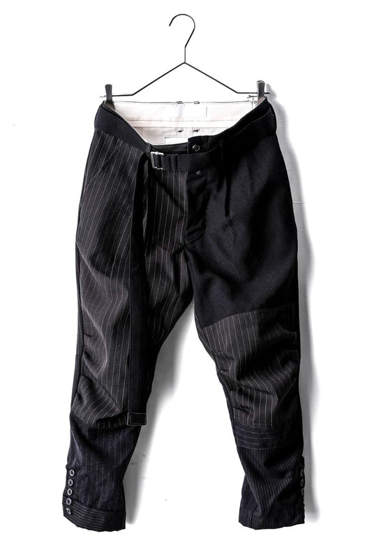 Patched Slim Cropped Trousers