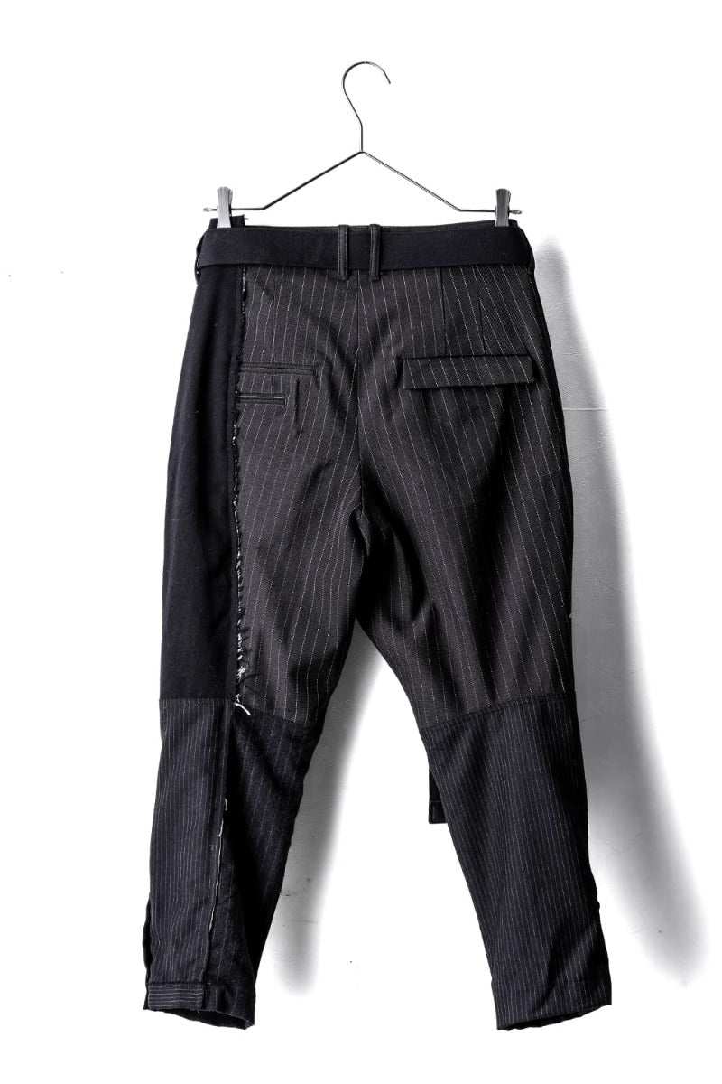 Patched Slim Cropped Trousers