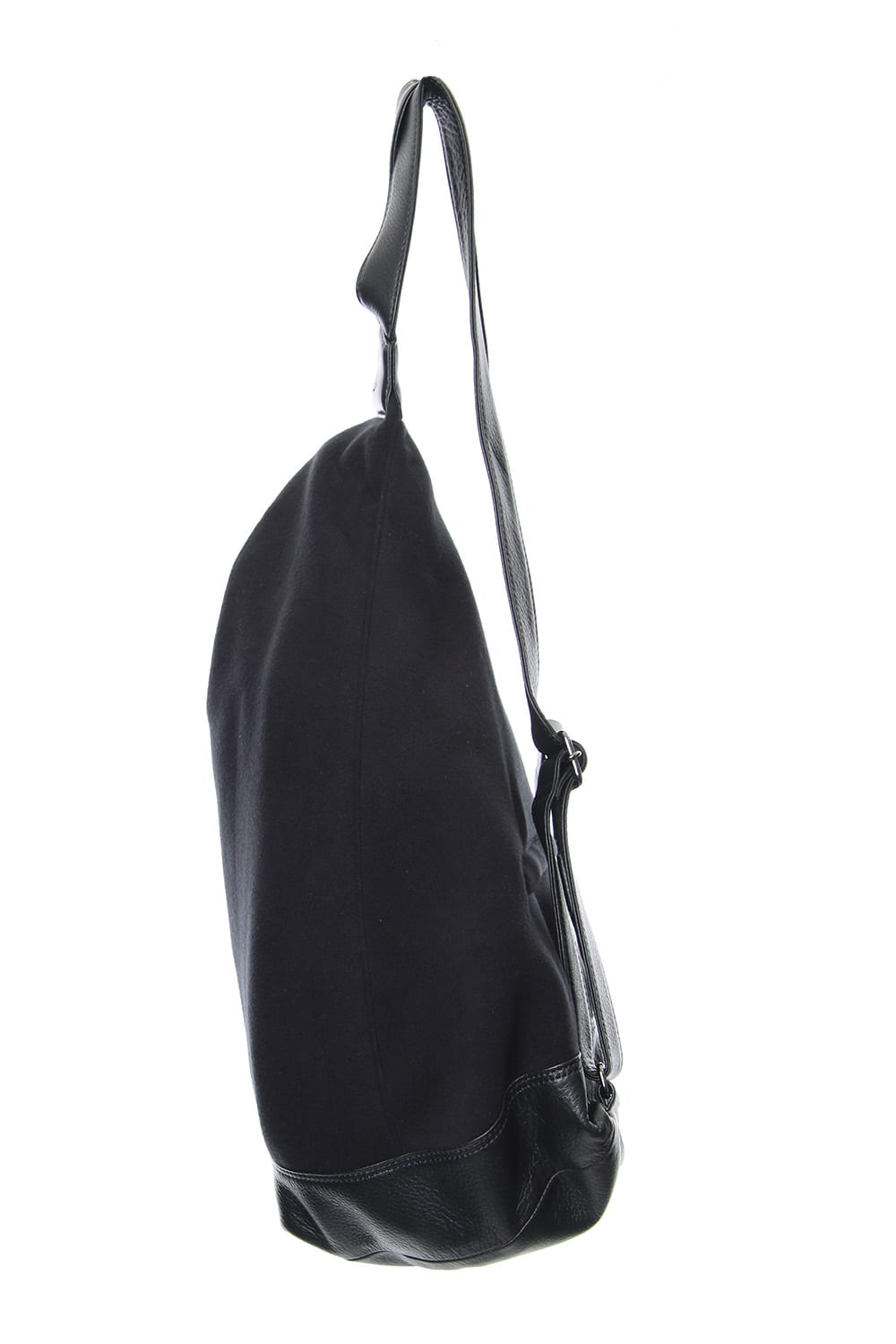 Switching Tuck Back Pack BIG Brushed & Leather - DV-I10-903 Black